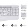 Subblim Combo Dual Office Prowave White Clavier + Souris sans Fil Bluetooth USB QWERTY Espagnol Blanc