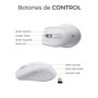 Subblim Combo Dual Office Prowave White Clavier + Souris sans Fil Bluetooth USB QWERTY Espagnol Blanc