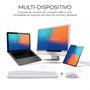 Subblim Combo Dual Office Prowave White Clavier + Souris sans Fil Bluetooth USB QWERTY Espagnol Blanc