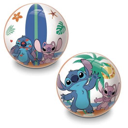 Unice Pelote de Plage Disney Stitch et Angel 13 cm - Diamètre 130 mm - Balon Inflable pour Enfants +3 Ans - Réf. 05705