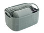Berilo Set 3 Pièces Salle de Bain Vert 24x14x15 cm (Set de 12)