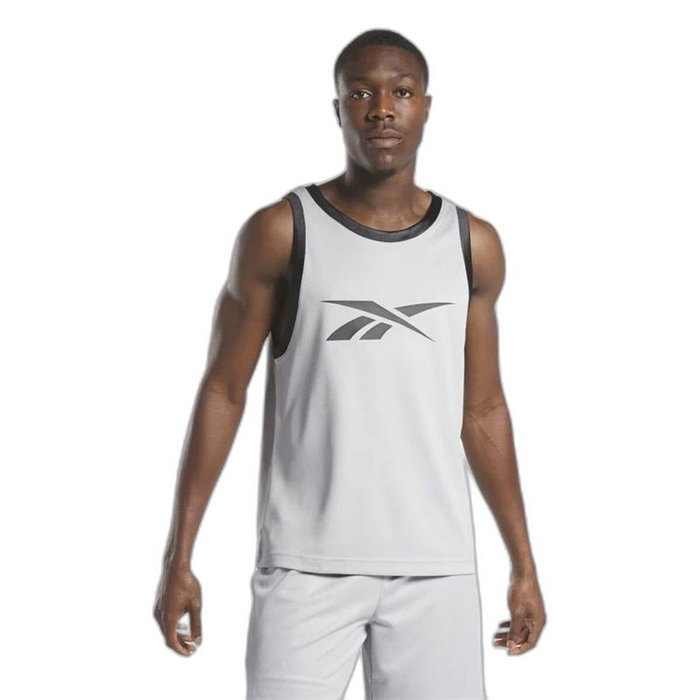 t-shirt de basket Reebok Basketball Mesh Gris clair 37