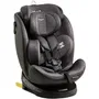 BBGO Wondersafe Siège auto pivotant Groupe 0+/1/2/3 (I-SIZE 40-150 cm) - ISOFIX et Top Tether - Gris - Fibre de bambou et simili cuir