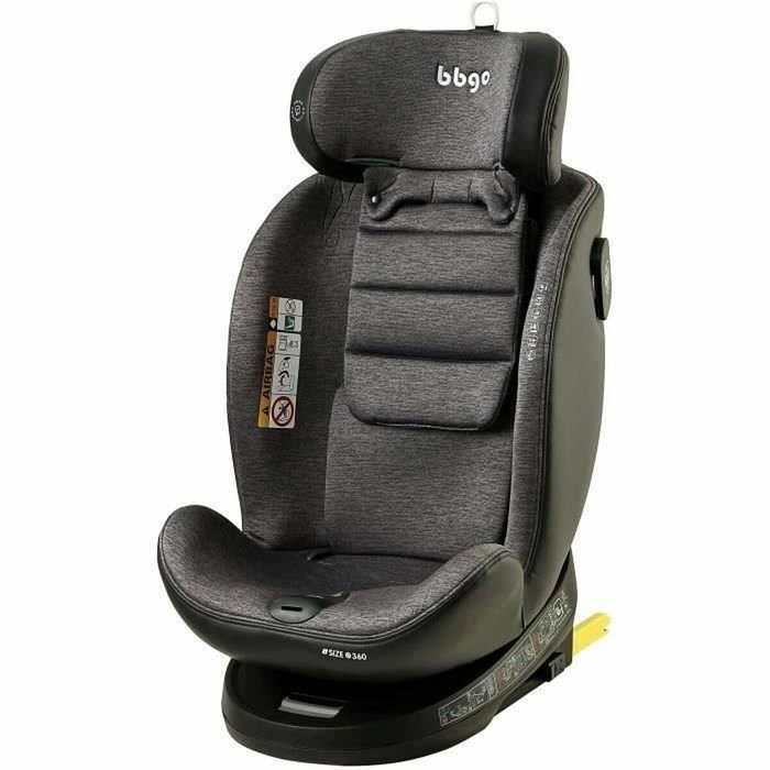 BBGO Siège-auto pivotant Wondersafe, Gris, de la naissance à 12 ans (40-150 cm) prouvé i-Size
