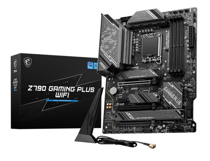 MSI 7E06-026R Carte mère Gaming Plus Z790 avec Wi-Fi, socket LGA 1700, Intel, DDR5, noir