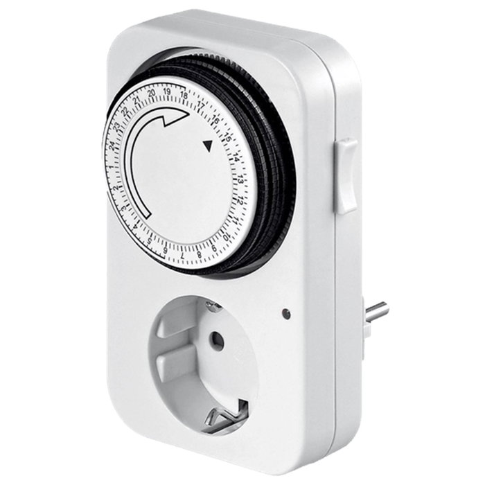 Silver Programateur Analogique 24 Heures 3600W IP20 250V 16A 50Hz