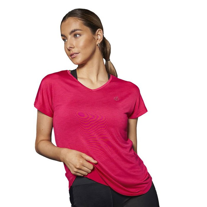 T-shirt à manches courtes femme Dare 2b DWT566-3BK Rose foncé (S)