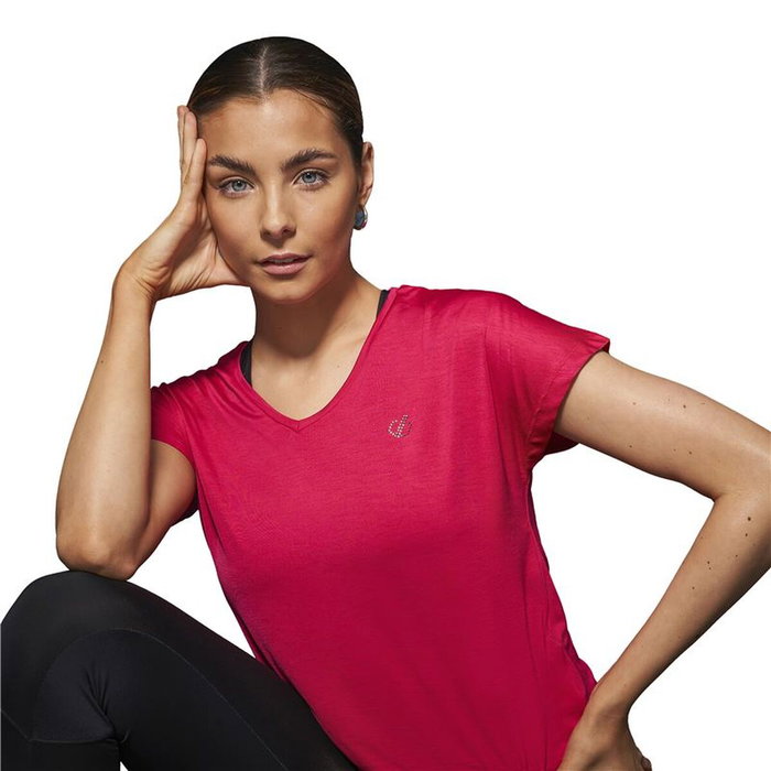 T-shirt à manches courtes femme Dare 2b DWT566-3BK Rose foncé (S)