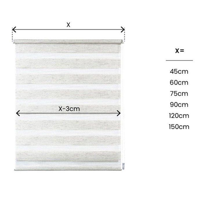 Store à enrouleur Stor Planet Clip&Fix Night&Day Beige 120 x 180 cm
