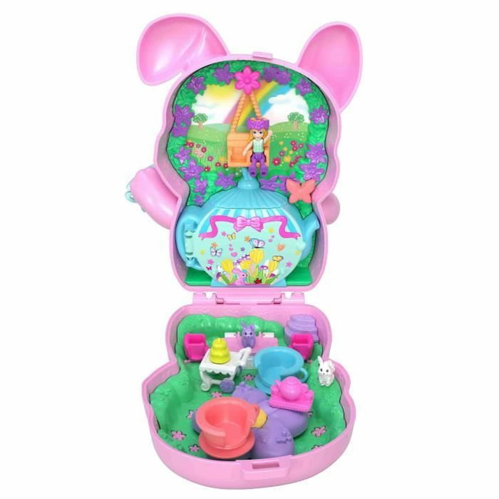 Mattel Polly Pocket Playset Tea Time Rabbit Box
