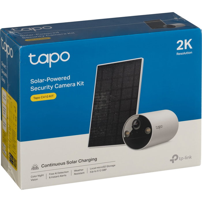 Tapo Kit Caméra C410 avec Panneau Solaire Tapo Kit Caméra C410 avec Panneau Solaire