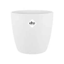 Elho Brussels Rond 30 Pot de Fleurs Intérieur - Rond, Blanc, Ø 29.5 x H 27.1 cm