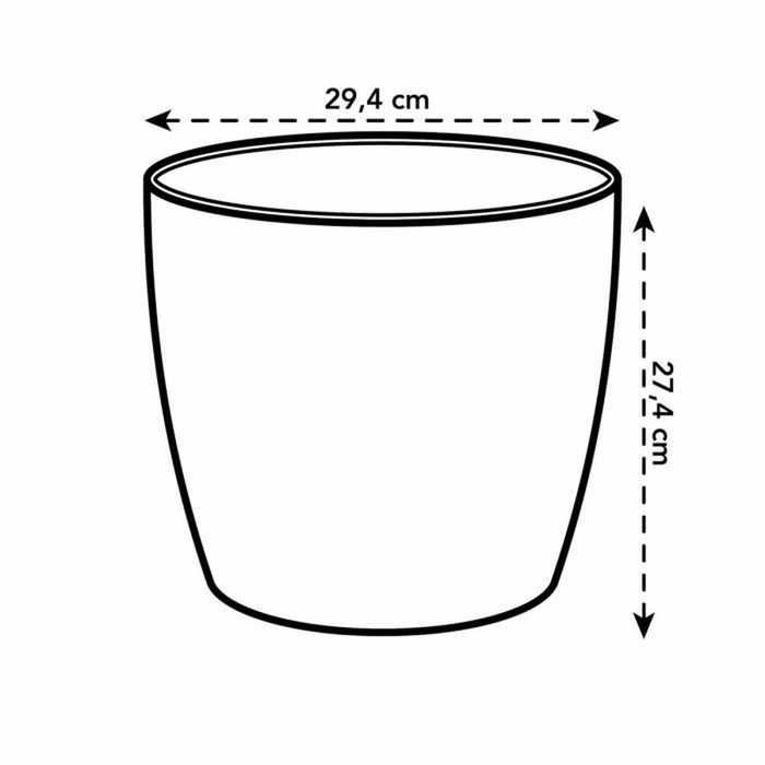 Elho Pot de fleurs BRUSSELS rond - Ø 29,5 x H 27,1 cm - Blanc