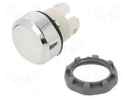 ABB Commutateur bouton-poussoir MPI blanc 22mm