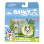 Moose Pack de 2 Figurines Primavera (Printemps) Bluey et Muffin 18913 - Figurines Articulées avec Accessoires, Licence Bluey
