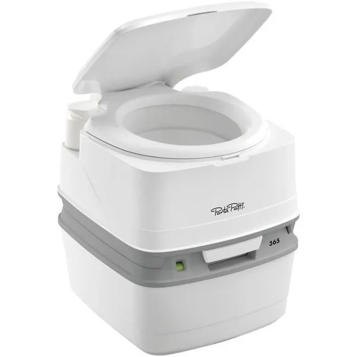 Thetford Porta Potti Qube PP365 - Toilette portable pour camping - Capacité 21L - Pompe à piston - Indicateur de niveau Thetford Porta Potti Qube PP365 - Toilette portable pour camping - Capacité 21L - Pompe à piston - Indicateur de niveau