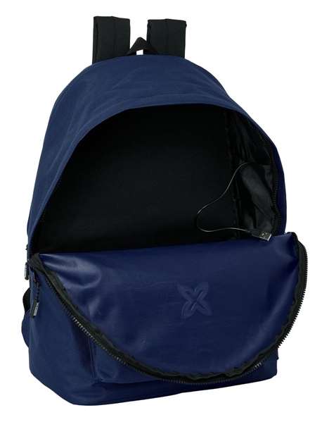 Safta Mochila doble para portatil 15,6 pouces + USB Munich Basicos - Sac à dos pour ordinateur portable 15.6" avec port USB, couleur marine, 31x44x18 cm
