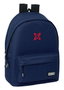 Safta Mochila doble para portatil 15,6 pouces + USB Munich Basicos - Sac à dos pour ordinateur portable 15.6" avec port USB, couleur marine, 31x44x18 cm