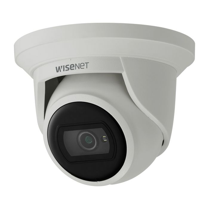 Hanwha Wisenet A Caméra dôme 2MP IP avec vision nocturne IR 20m, détection d'intrusion, WDR 120dB et PoE