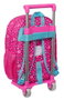 Safta Pinypon Moch 185+carro 705, Valise à roulettes jouet 26x34x11 cm, Rosa et Azul, Âge 3 ans
