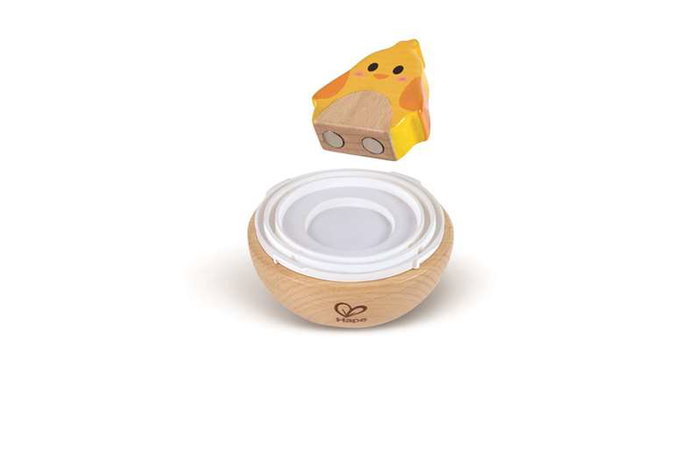 Hape - Apilador Wobble Wonder - Jeu d'empilement de coquilles d'œufs - Jouet d'éveil pour enfants dès 12 mois - 10 x 8,20 x 8,20 cm