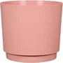 Garden Id Cache-pot rond Lino Rose - Ø 25 cm, 7 L, Hauteur 22 cm - Pour intérieur et extérieur