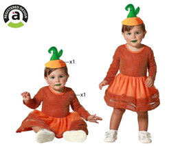 Déguisement Citrouille avec Robe et Bonnet pour Bébé Fille