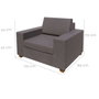 BigBuy Home Chaise de jardin Io Marron Aluminium Textilène