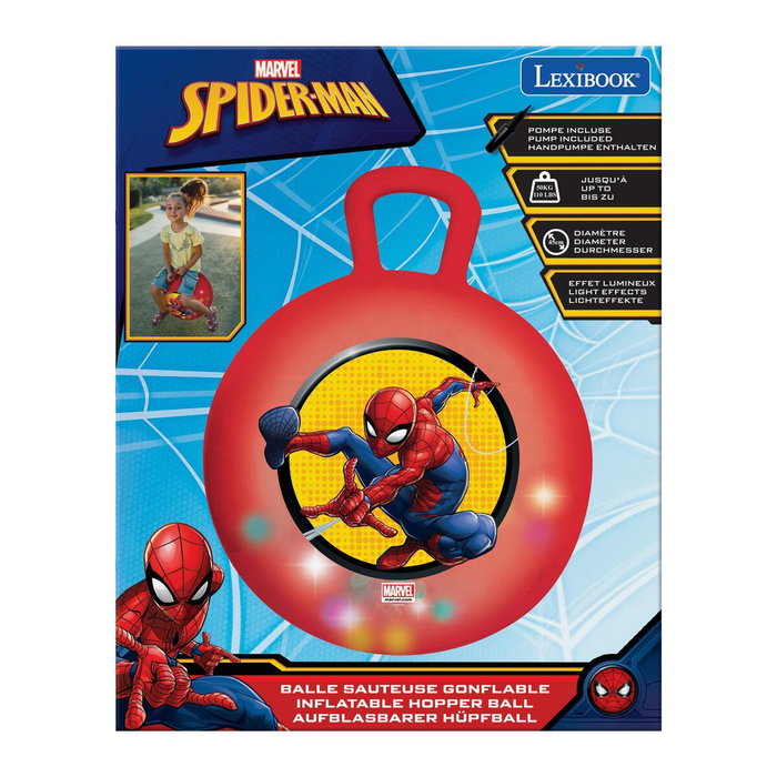 Lexibook Balle sauteuse gonflable Spider-Man Rouge Lexibook Balle sauteuse gonflable Spider-Man Rouge