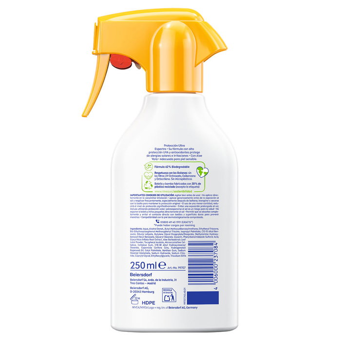 Nivea SUN SENSITIVE spray antiallergique SPF50+ 250 ml
