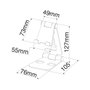 Holmios Support mobile/tablette multiangle pliable maximum 10 pouces