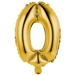 Party Time Ballon Chiffre 0 Doré 35 cm