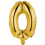 Party Time Ballon Chiffre 0 Doré 35 cm