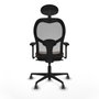 Piqueras y Crespo 3D036G1 Chaise de Bureau avec Appui-tête Gris Brun foncé