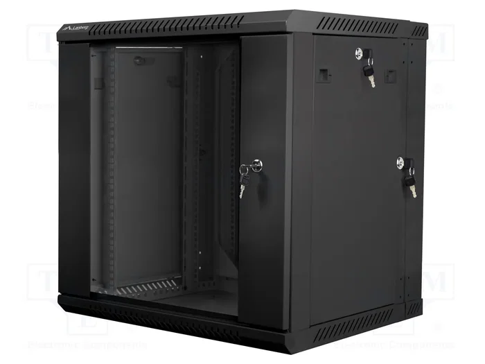 Lanberg Armoire rack murale 12U double section 600x600 noir