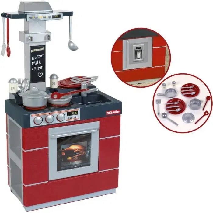Klein Cuisine pour Enfant Compacte Miele 9044 avec Four, Réfrigérateur, Évier et Hôte - 6 Éléments - À Partir de 3 Ans Klein Cuisine pour Enfant Compacte Miele 9044 avec Four, Réfrigérateur, Évier et Hôte - 6 Éléments - À Partir de 3 Ans