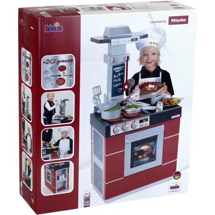 Klein Cuisine pour Enfant Compacte Miele 9044 avec Four, Réfrigérateur, Évier et Hôte - 6 Éléments - À Partir de 3 Ans Klein Cuisine pour Enfant Compacte Miele 9044 avec Four, Réfrigérateur, Évier et Hôte - 6 Éléments - À Partir de 3 Ans
