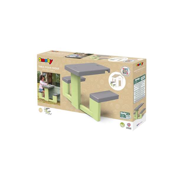 S.Life Table de Pique-nique avec 2 Bancs, Jeu d'Extérieur pour Enfants à partir de 18 mois