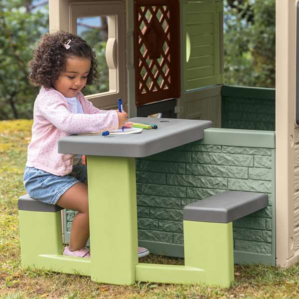 S.Life Table de Pique-nique avec 2 Bancs, Jeu d'Extérieur pour Enfants à partir de 18 mois