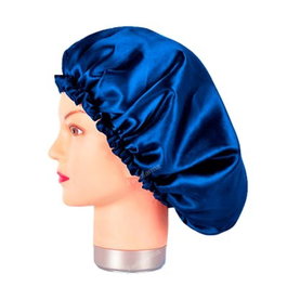 Bifull Bonnet en satin bleu anti-frizz