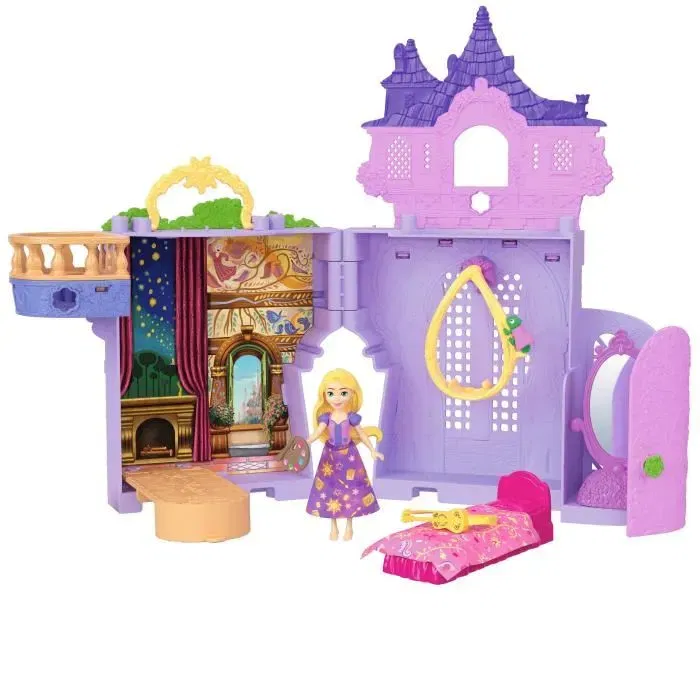Disney Princess - La Tour de Raiponce - Coffret avec poupée et accessoires - Château empilable - Histoires à Empiler - JDP61