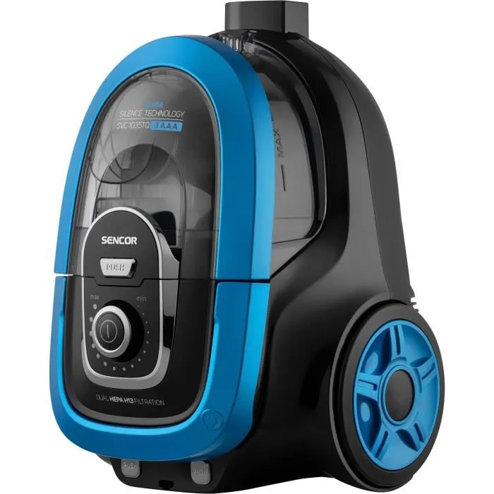 Sencor SVC-1035TQ Aspirateur traineau sans sac - Noir / Bleu Sencor SVC-1035TQ Aspirateur traineau sans sac - Noir / Bleu
