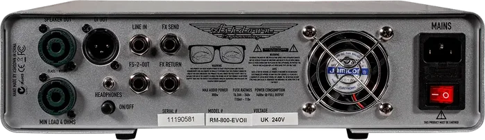 ASHDOWN RM EVO II - Amplificateur Basse Tête à Transistor 800W ASHDOWN RM EVO II - Amplificateur Basse Tête à Transistor 800W