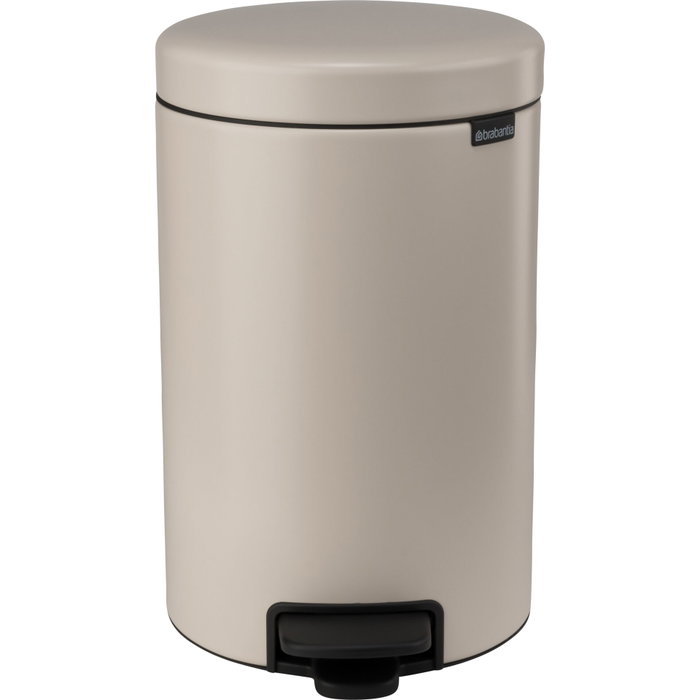 Brabantia Newicon Poubelle à pédale 12 L Soft Beige Brabantia Newicon Poubelle à pédale 12 L Soft Beige