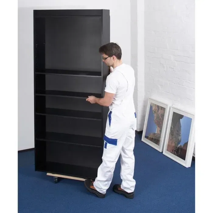 Meister Plateau roulant pour charges lourdes 200 kg - 4 roues pivotantes avec frein et patins antidérapants - Transport de meubles