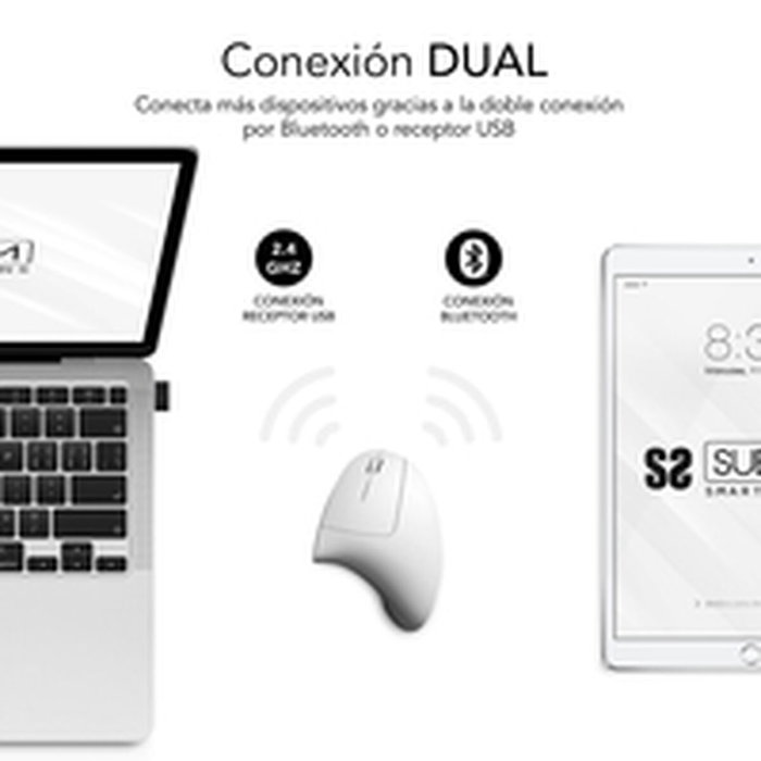 Souris Subblim SUBMO-EDGVW02 Blanc 1600 dpi