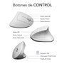 Subblim Glide Souris Verticale Ergo Sans Fil Bluetooth USB-C 1600 DPI Silencieuse Rechargeable