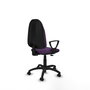 PIQUERAS Y CRESPO Chaise de bureau Algarra, tissu violet, mécanisme de contact permanent