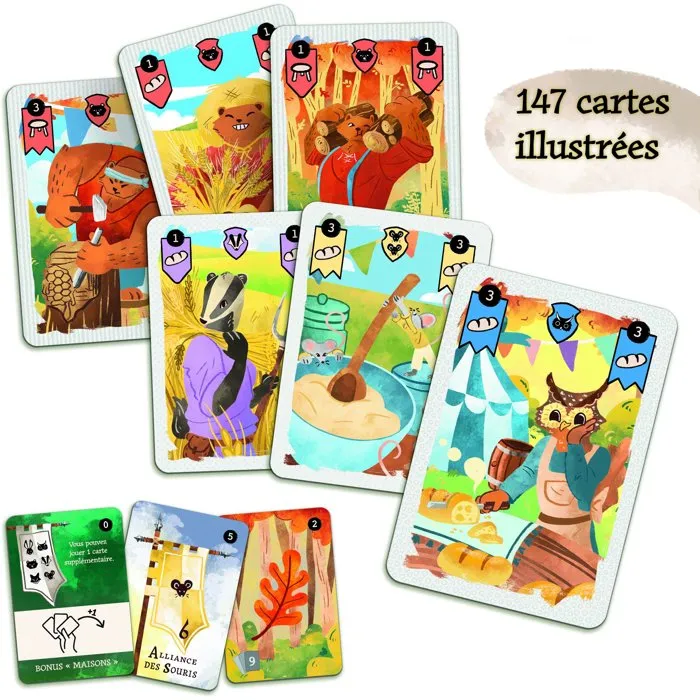 Lisciani Giochi Clash d'Automne - Jeu de cartes stratégique - Univers forestier