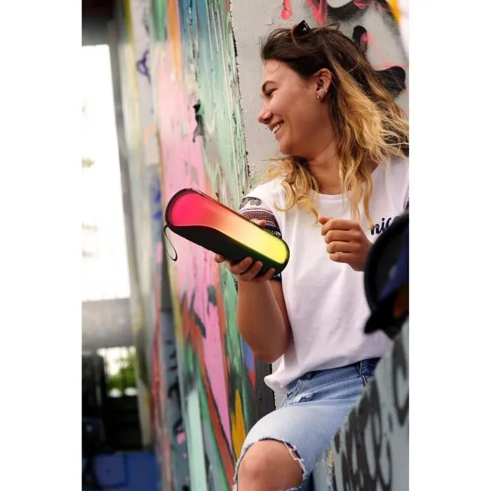 Bigben Enceinte nomade Bluetooth PARTYBTTUBEBK, lumineuse 180°, puissance 30W, autonomie 4h